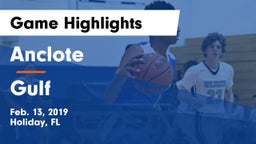 Anclote  vs Gulf  Game Highlights - Feb. 13, 2019