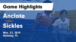 Anclote  vs Sickles  Game Highlights - Nov. 21, 2019