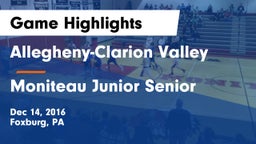 Allegheny-Clarion Valley  vs Moniteau Junior Senior  Game Highlights - Dec 14, 2016