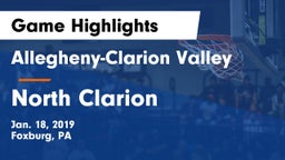 Allegheny-Clarion Valley  vs North Clarion Game Highlights - Jan. 18, 2019