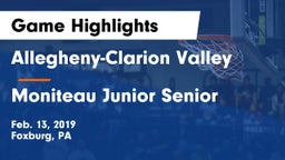 Allegheny-Clarion Valley  vs Moniteau Junior Senior  Game Highlights - Feb. 13, 2019