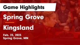 Spring Grove  vs Kingsland Game Highlights - Feb. 23, 2023