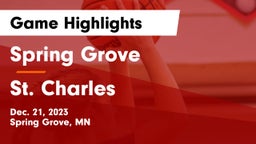 Spring Grove  vs St. Charles  Game Highlights - Dec. 21, 2023