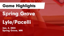 Spring Grove  vs Lyle/Pacelli  Game Highlights - Jan. 4, 2024