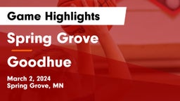 Spring Grove  vs Goodhue Game Highlights - March 2, 2024