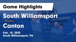 South Williamsport  vs Canton Game Highlights - Feb. 18, 2020