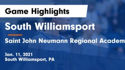 South Williamsport  vs Saint John Neumann Regional Academy Game Highlights - Jan. 11, 2021