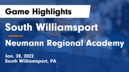 South Williamsport  vs Neumann Regional Academy Game Highlights - Jan. 28, 2022