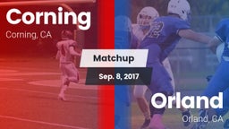 Matchup: Corning  vs. Orland  2017