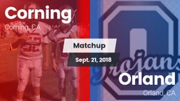 Matchup: Corning  vs. Orland  2018