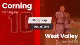 Matchup: Corning  vs. West Valley  2019