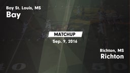 Matchup: Bay  vs. Richton  2016
