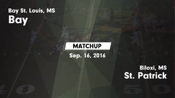 Matchup: Bay  vs. St. Patrick  2016