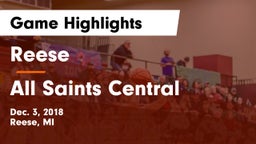 Reese  vs All Saints Central  Game Highlights - Dec. 3, 2018