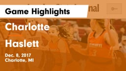 Charlotte  vs Haslett  Game Highlights - Dec. 8, 2017