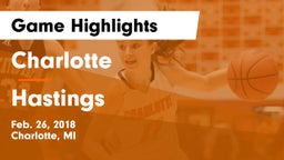 Charlotte  vs Hastings  Game Highlights - Feb. 26, 2018
