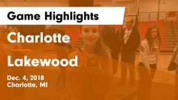 Charlotte  vs Lakewood  Game Highlights - Dec. 4, 2018