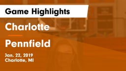 Charlotte  vs Pennfield  Game Highlights - Jan. 22, 2019