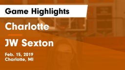 Charlotte  vs JW Sexton  Game Highlights - Feb. 15, 2019