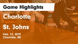 Charlotte  vs St. Johns  Game Highlights - Feb. 12, 2019