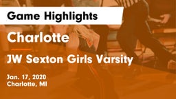 Charlotte  vs JW Sexton Girls Varsity Game Highlights - Jan. 17, 2020