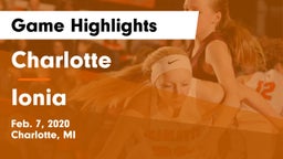 Charlotte  vs Ionia  Game Highlights - Feb. 7, 2020