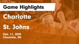 Charlotte  vs St. Johns  Game Highlights - Feb. 11, 2020