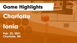 Charlotte  vs Ionia  Game Highlights - Feb. 23, 2021