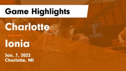 Charlotte  vs Ionia  Game Highlights - Jan. 7, 2022