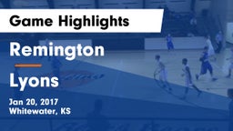 Remington  vs Lyons Game Highlights - Jan 20, 2017