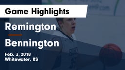 Remington  vs Bennington  Game Highlights - Feb. 3, 2018