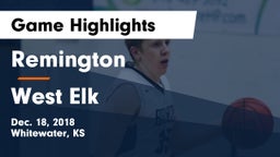 Remington  vs West Elk  Game Highlights - Dec. 18, 2018