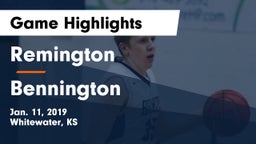 Remington  vs Bennington  Game Highlights - Jan. 11, 2019