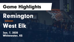 Remington  vs West Elk  Game Highlights - Jan. 7, 2020