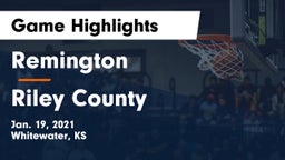 Remington  vs Riley County Game Highlights - Jan. 19, 2021