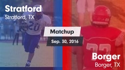 Matchup: Stratford High vs. Borger  2016