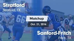 Matchup: Stratford High vs. Sanford-Fritch  2016