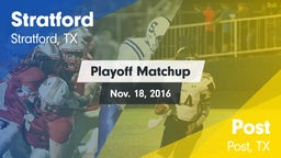 Matchup: Stratford High vs. Post  2016