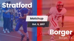 Matchup: Stratford High vs. Borger  2017