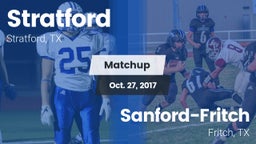 Matchup: Stratford High vs. Sanford-Fritch  2017