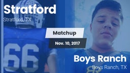 Matchup: Stratford High vs. Boys Ranch  2017
