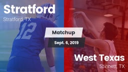 Matchup: Stratford High vs. West Texas  2019