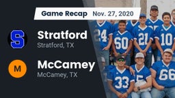 Recap: Stratford  vs. McCamey  2020