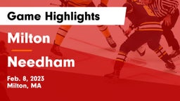 Milton  vs Needham  Game Highlights - Feb. 8, 2023