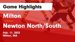 Milton  vs Newton North/South  Game Highlights - Feb. 11, 2023