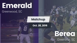 Matchup: Emerald  vs. Berea  2016