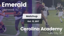 Matchup: Emerald  vs. Carolina Academy  2017