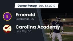 Recap: Emerald  vs. Carolina Academy  2017