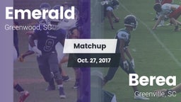 Matchup: Emerald  vs. Berea  2017