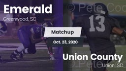 Matchup: Emerald  vs. Union County  2020
